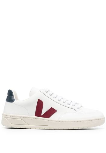Veja V-12 leather low-top sneakers - Bianco