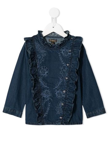 Blusa denim Nancy con ricamo