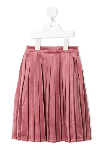 Paola velvet pleated skirt