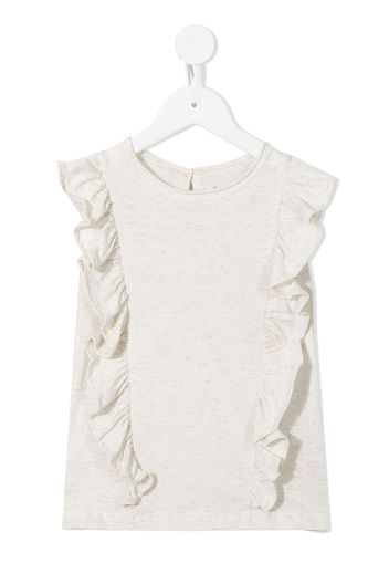 Velveteen T-shirt con ruches Astrid - Toni neutri