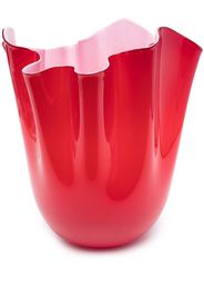 Venini handkerchief ceramic vase - Rosso