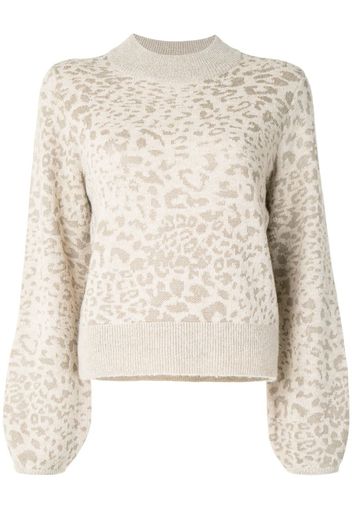 leopard knit jumper