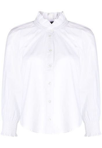 Veronica Beard ruffle-detailing cotton shirt - Bianco