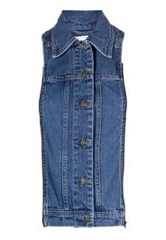 Veronica Beard button-front denim vest - Blu