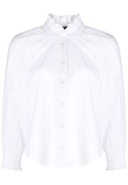 Veronica Beard ruffle-detailing cotton shirt - Bianco