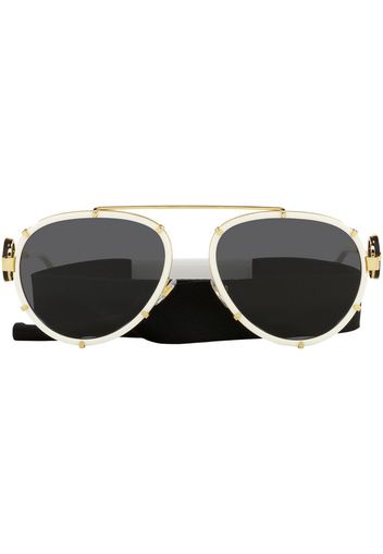 Versace Eyewear Occhiali da sole modello aviator - Bianco