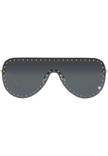 Versace Eyewear VE2230B studded shield sunglasses - Nero