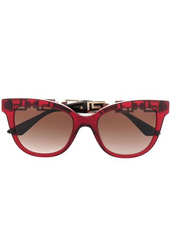 Versace Eyewear Occhiali cat-eye Greca - Rosso