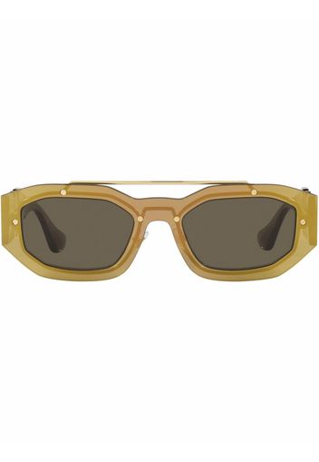 Versace Eyewear rectangle-frame sunglasses - Marrone
