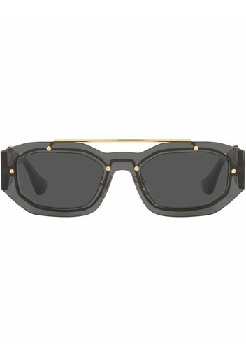 Versace Eyewear Occhiali da sole rettangolari - Grigio