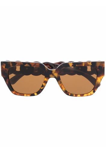 Versace Eyewear Occhiali da sole oversize - Marrone