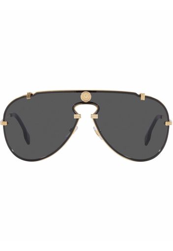 Versace Eyewear curved aviator-frame sunglasses - Grigio