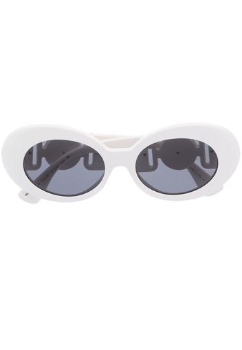 Versace Eyewear Occhiali da sole ovali Medusa - Bianco