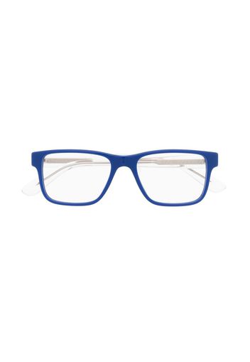 Versace Eyewear Occhiali squadrati con placca logo - Blu