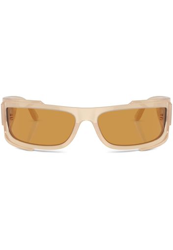 Versace Eyewear logo-plaque rectangular-frame sunglasses - Toni neutri