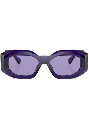 Versace Eyewear logo-plaque geometric-frame sunglasses - Viola