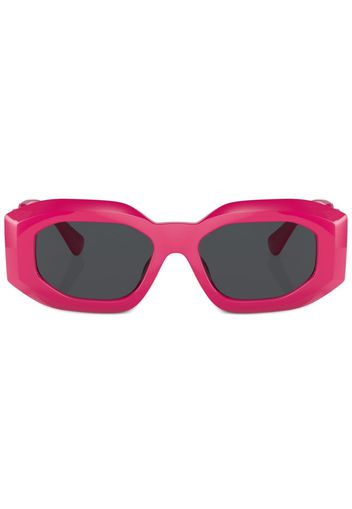 Versace Eyewear logo-plaque geometric-frame sunglasses - Rosa