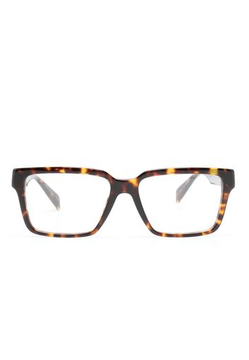 Versace Eyewear Occhiali squadrati con effetto tartarugato - Marrone