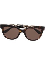 Versace Eyewear Greek Key-embellished sunglasses - Marrone