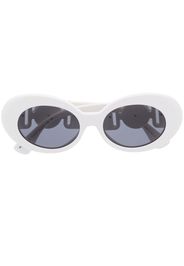 Versace Eyewear Occhiali da sole ovali Medusa - Bianco