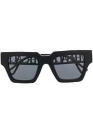 Versace Eyewear logo-arm square-frame sunglasses - Nero