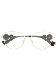 Versace Eyewear Occhiali con placca logo - Oro