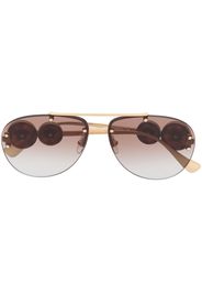 Versace Eyewear Medusa Head pilot-frame sunglasses - Oro