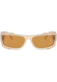 Versace Eyewear logo-plaque rectangular-frame sunglasses - Toni neutri