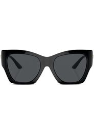 Versace Eyewear Occhiali da sole cat-eye con placca logo - Nero