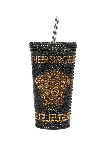 Medusa crystal-embellished travel cup