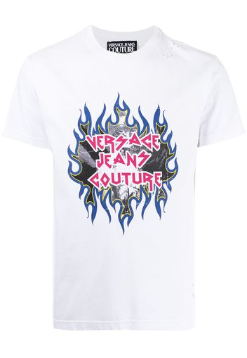 Versace Jeans Couture T-shirt con stampa - Bianco