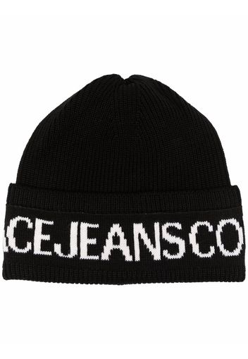 Versace Jeans Couture intarsia-knit wool-blend beanie - Nero