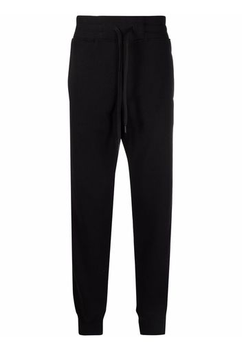 Versace Jeans Couture logo-panelled cotton joggers - Nero