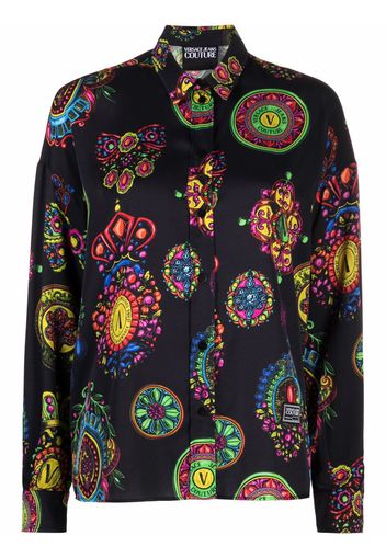 Versace Jeans Couture graphic-print long-sleeve shirt - Nero