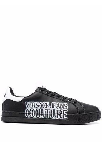 Versace Jeans Couture logo-print lace-up sneakers - Nero