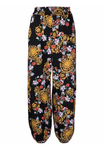 Versace Jeans Couture Sun Flower Garland trousers - Nero