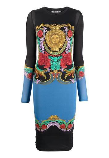 Versace Jeans Couture .Regalia Baroque colour-block dress - Nero