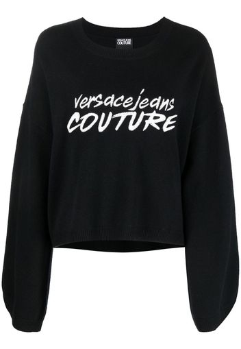 Versace Jeans Couture Maglione con ricamo - Nero