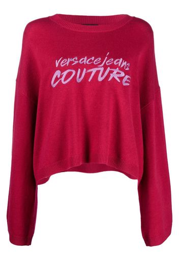 Versace Jeans Couture Maglione con ricamo - Rosa
