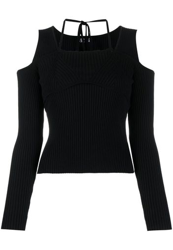 Versace Jeans Couture Maglione con spalle scoperte - Nero