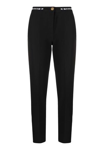 Versace Jeans Couture logo-waist tailored trousers - Nero
