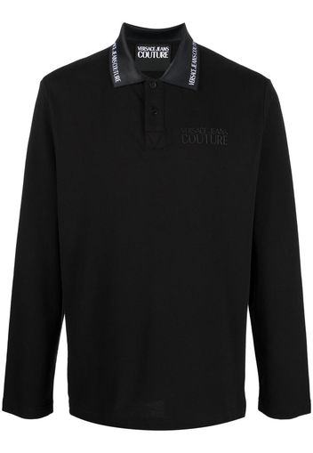 Versace Jeans Couture logo embroidered polo shirt - Nero