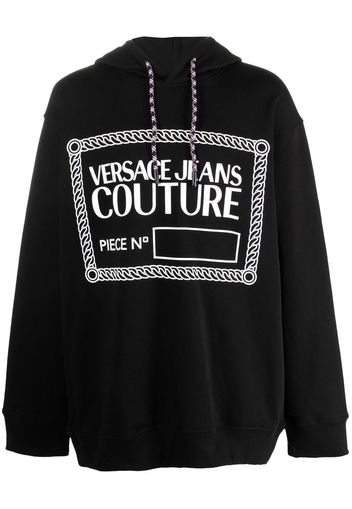 Versace Jeans Couture logo-print pullover hoodie - Nero