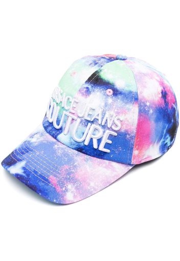 Versace Jeans Couture logo-embroidered galaxy-print cap - Viola