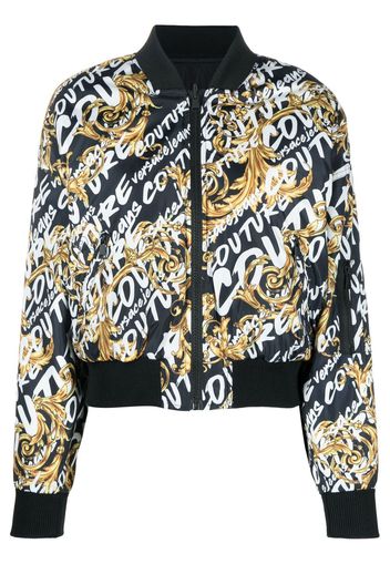 Versace Jeans Couture Bomber reversibile con stampa - Nero