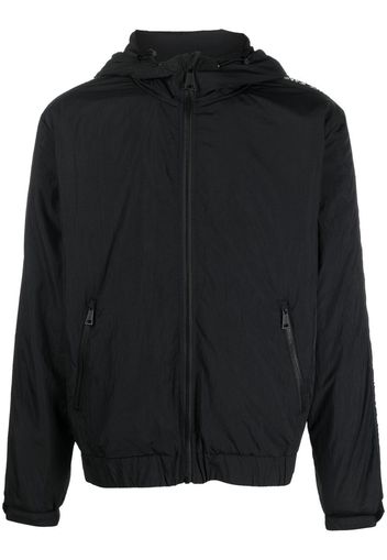 Versace Jeans Couture logo-tape hooded jacket - Nero