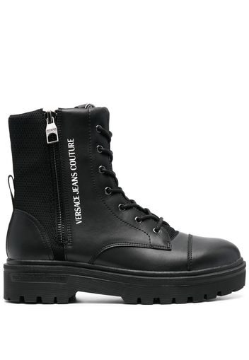 Versace Jeans Couture lace-up leather boots - Nero