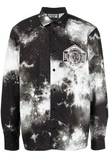 Versace Jeans Couture Camicia con fantasia tie-dye - Nero