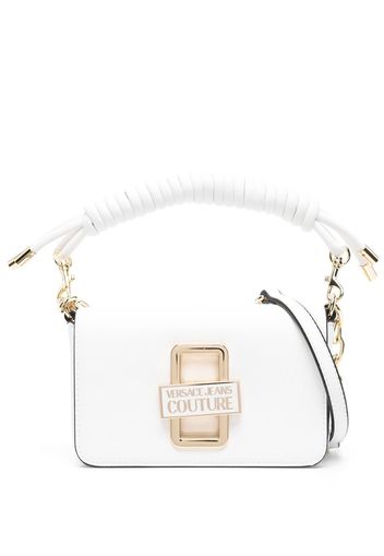 Versace Jeans Couture Borsa a mano con placca logo - Bianco