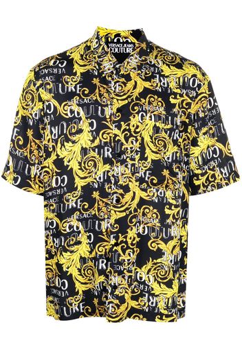 Versace Jeans Couture Camicia Barocco con stampa - Nero